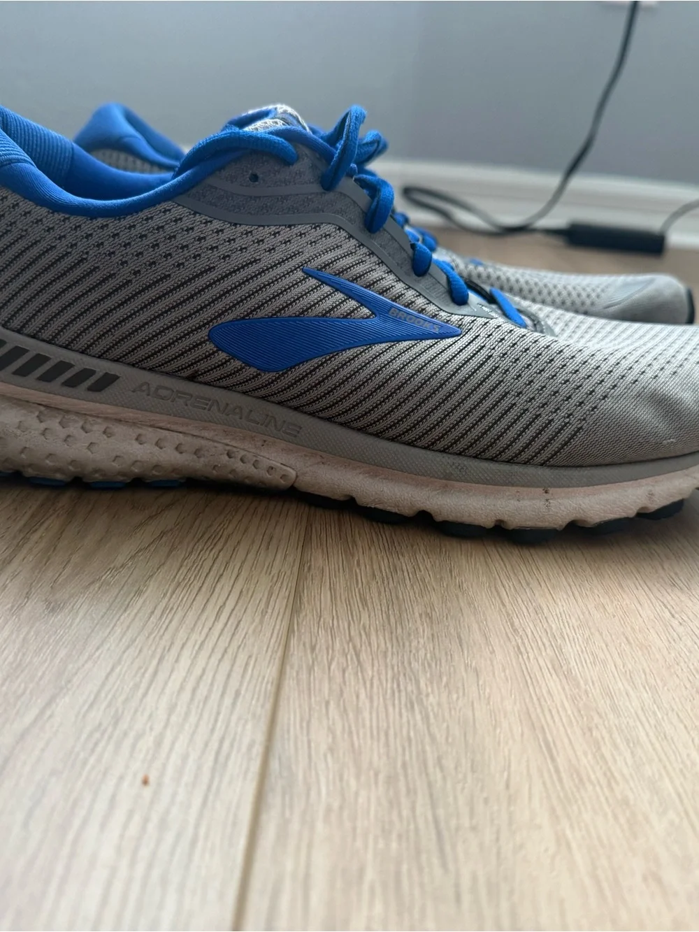 Brooks Men’s Adrenaline Running Shoes in Gray and Blue